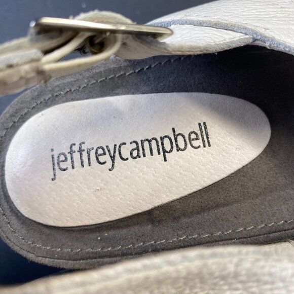 Jeffrey Campbell Genuine Leather Platform/Clogs/Sandals White Size 8.5 M - Picture 9 of 16